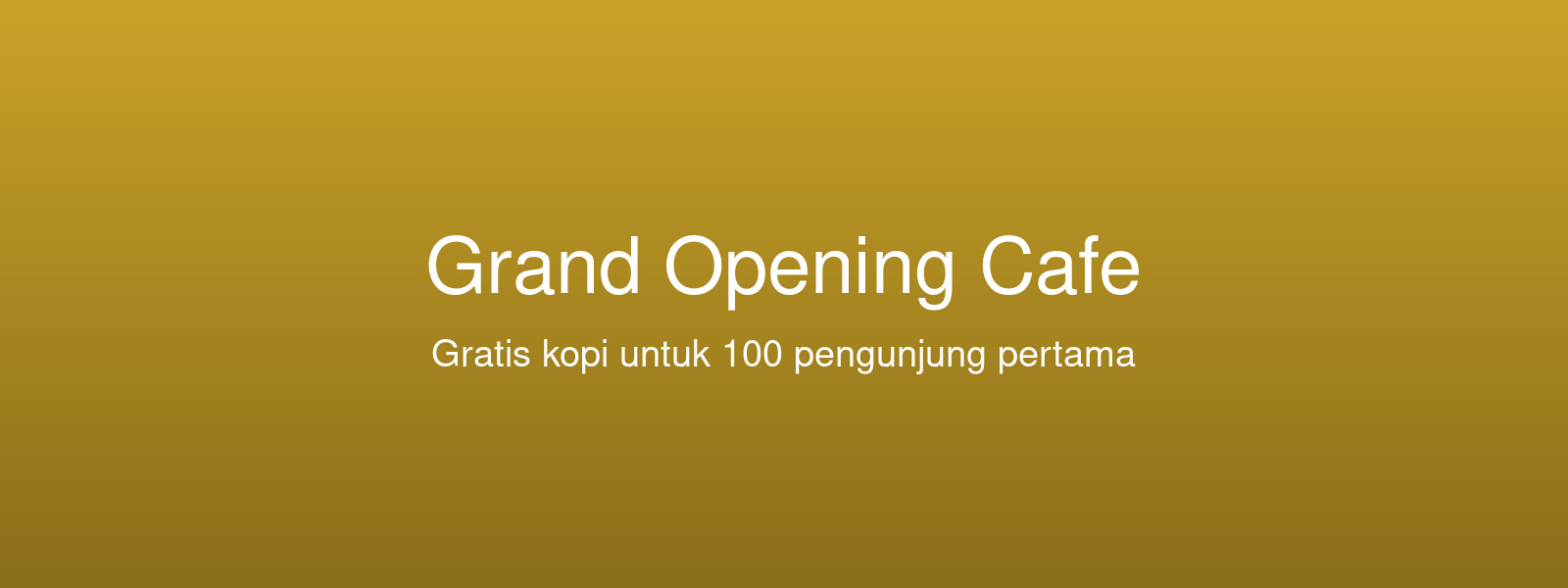 Grand Opening Cafe